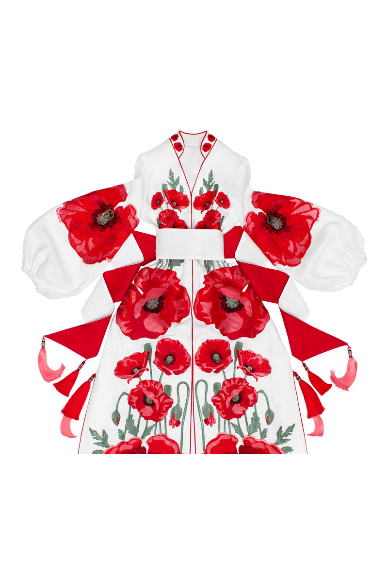Buy Boho Hippie Folk Festival Linen unique white Ukrainian Vyshyvanka dress, Comfortable flower embroidery dress